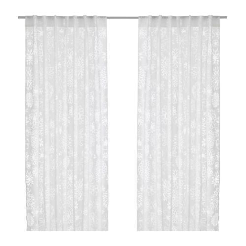 [이케아] RENATE LJUV Sheer Curtains 1 Pair (White) 401.738.62 - 마켓비